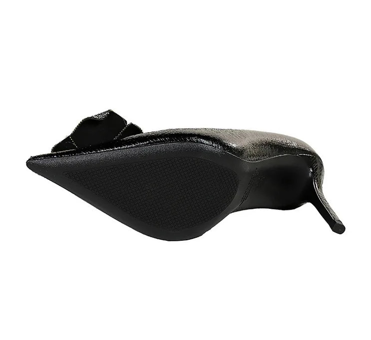 Elegant MC THE BLACK DIAMOND women's rhinestone flower pumps with high heels, perfect for weddings and prom occasions.