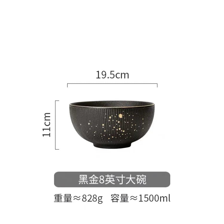 Luxury black striped porcelain dinner plate with gold border, part of 𝕄𝕔 𝕋𝕙𝕖 𝔹𝕝𝕒𝕔𝕜 𝔻𝕚𝕒𝕞�