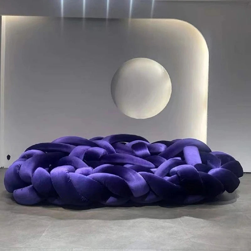 Italian Nordic designer creative guest winding woven python luxury sofa - https://mohammadcollection.com