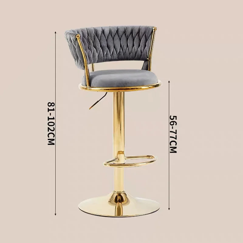 Rotating Lifting Bar Chair, High Foot Stool, Nordic Furniture, Backrest, Velvet Bar Stool, Bar Stools For Kitchen, Counter Stool - ๐๐ฎ ๐๐๐ ๐น๐๐๐๐ ๐ป๐๐๐๐ ๐๐