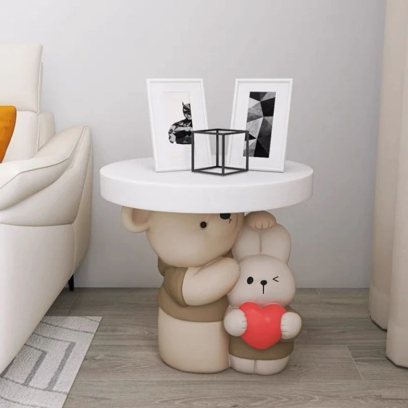 Cream Style Home Decor Parent-child Bear Statue Coffee Table Creative Livingroom Sofa Side Table Bedroom Bedside Table Furniture - ๐๐ฎ ๐๐๐ ๐น๐๐๐๐ ๐ป๐๐๐๐ ๐๐