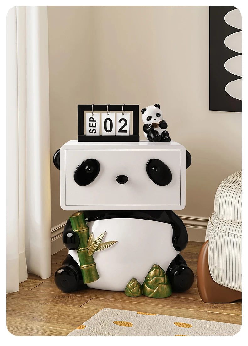 Cute Panda Bedside Table, Creative Floor Storage Ornament, Living Room, Bedroom, Sofa, Side Cabinet, Home Decoration, Furniture - ๐๐ฎ ๐๐๐ ๐น๐๐๐๐ ๐ป๐๐๐๐ ๐๐