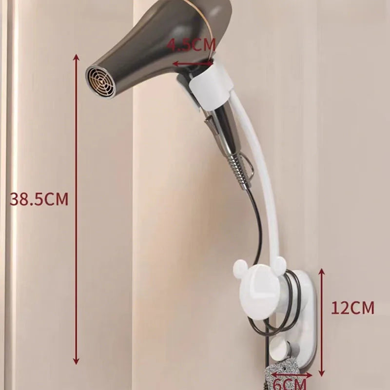 Wall-mounted hair dryer holder and bathroom shelf by 𝕄𝕔 𝕋𝕙𝕖 𝔹𝕝𝕒𝕔𝕜 𝔻𝕚𝕒𝕞𝕠�