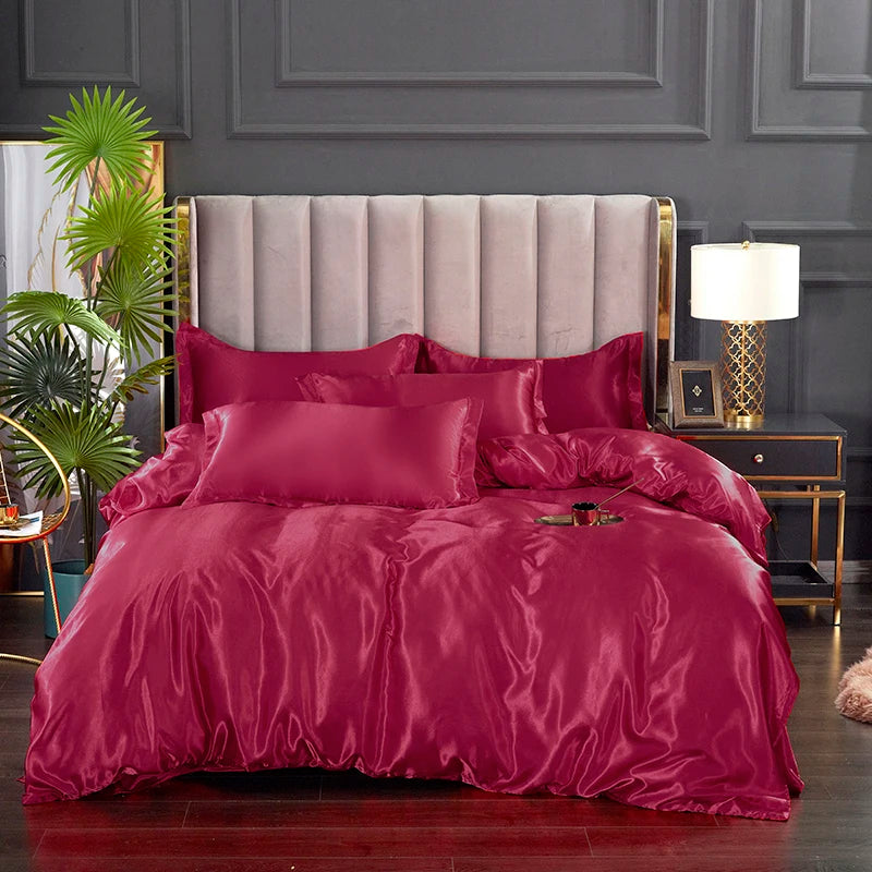 3-piece silky satin duvet cover set by 𝕄𝕔 𝕋𝕙𝕖 𝔹𝕝𝕒𝕔𝕜 𝔻𝕚𝕒𝕞𝕠𝕟