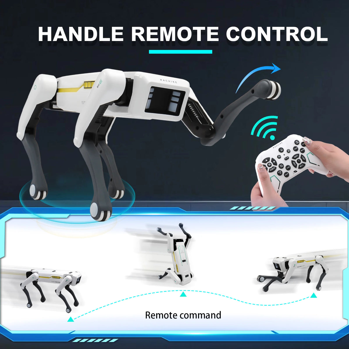 Intelligent AI RC Robot from MC THE BLACK DIAMOND, a remote control robot with sleek design and advanced features.