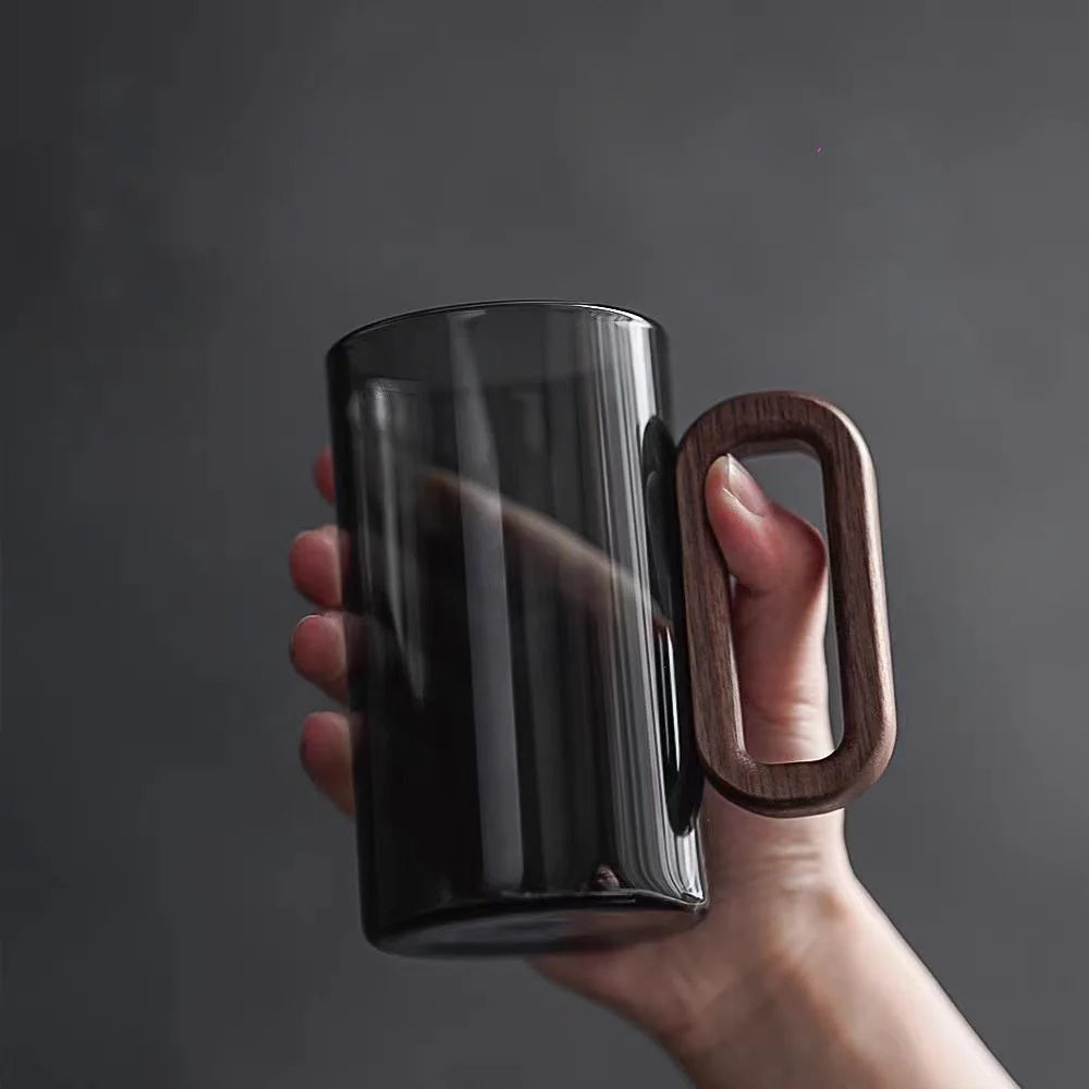 Glass mug with wooden handle from ๐๐ ๐๐๐ ๐น๐๐๐๐ ๐ป๐๐๐๐ ๐๏ฟฝ
