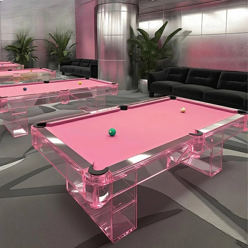 Light Luxury Home Acrylic Pink Billiard Table Designer Billiard Table Entertainment Billiard Table