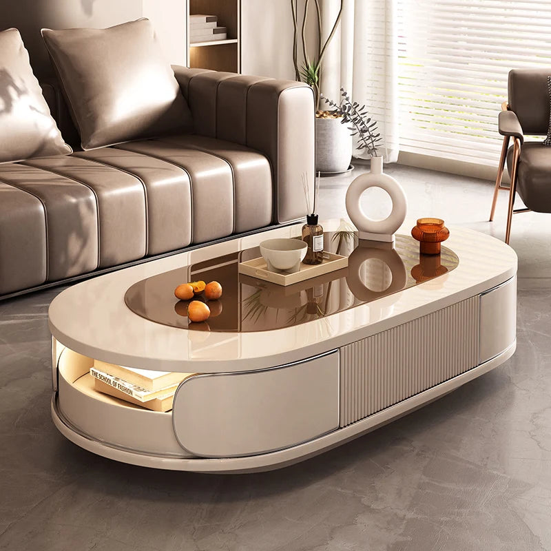 Minimalist Nordic-style MC THE BLACK DIAMOND coffee table with sleek storage design and modern aesthetic.