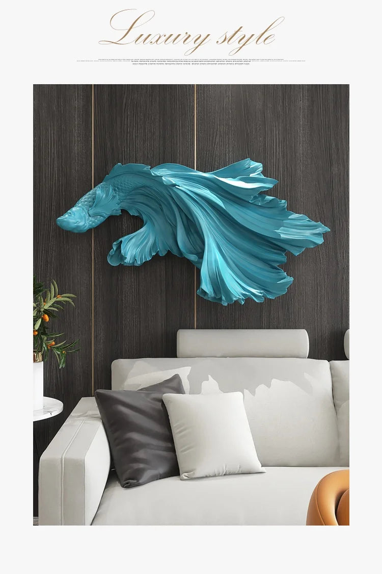 Nordic Home Fighting Fish sculpture by ๐๐ ๐๐๐ ๐น๐๐๐๐ ๐ป๐๐๐๐ ๐๏ฟฝ