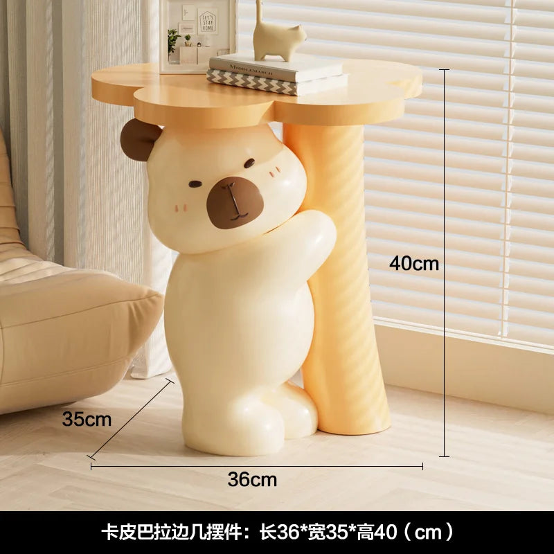 Home Decor Furniture Cartoon Animal Figurines Side Table Living Room Floor Decoration Children&