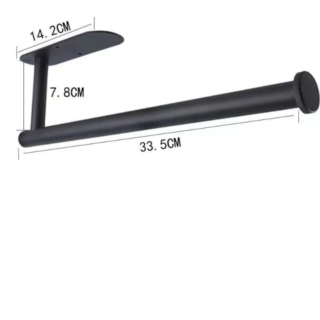 Self-adhesive stainless steel paper towel holder for under cabinet kitchen use, with screw mounting option by ๐๐ ๐๐๐ ๐น๐๐๐๐ ๐ป๏ฟฝ