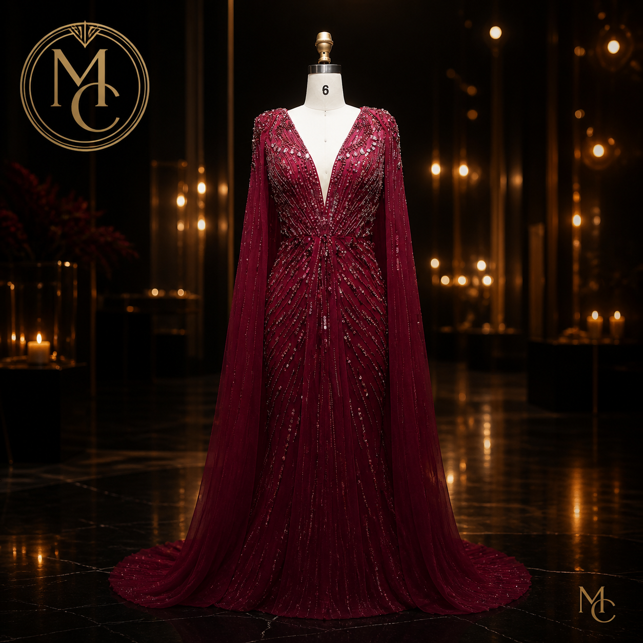 Luxury Dubai Sage Green Evening Dresses with Cape Fuchsia Crystal Gold Women Wedding Party Gowns SS399 Customized