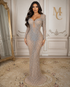 MC THE BLACK DIAMOND elegant long dress featuring a singer performance style, perfect for celebrity parties and special events.