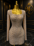 MC THE BLACK DIAMOND sparkling diamond short party dress with elegant design, perfect for special occasions and celebrations.