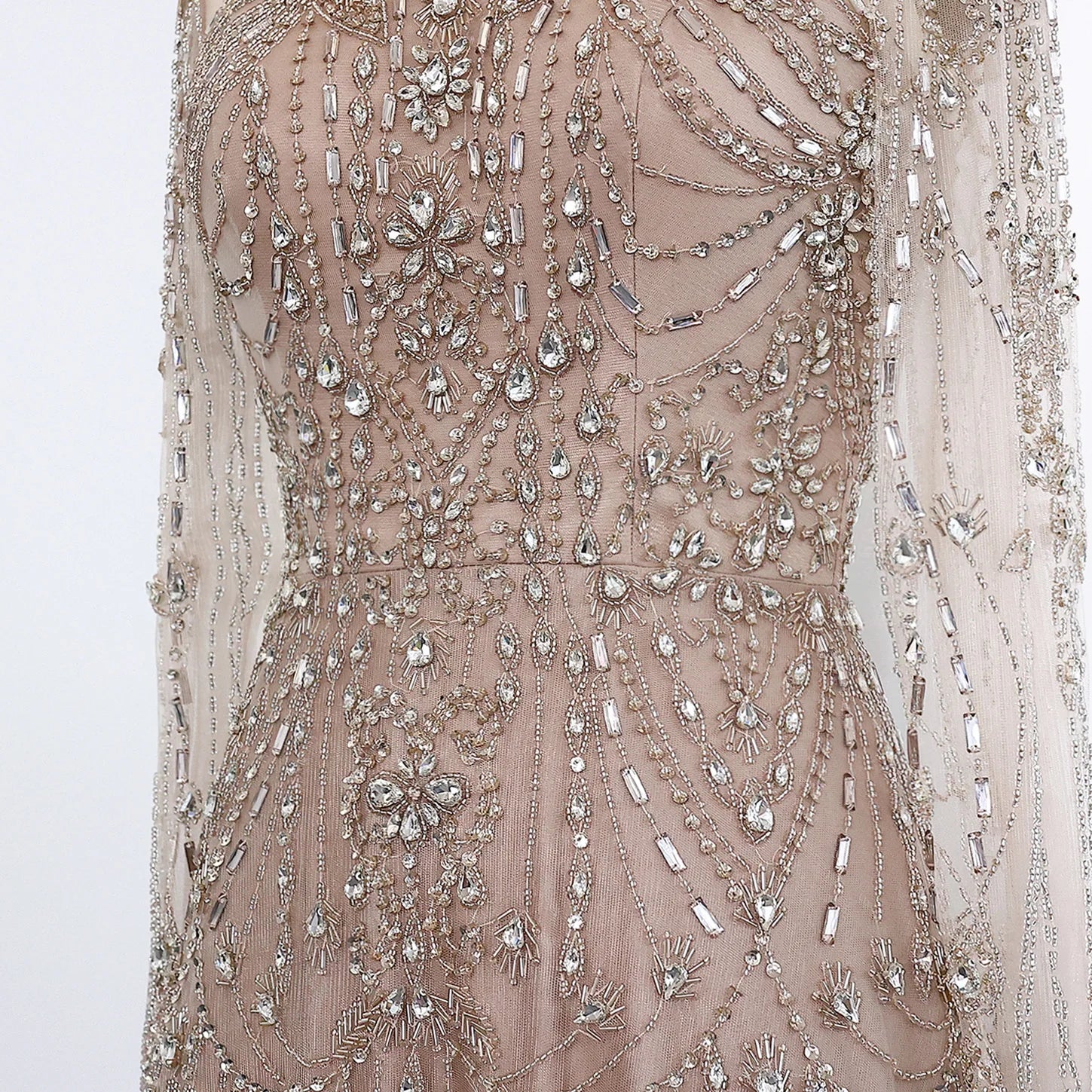 Long Sleeves High Neck Dubai Luxury Evening Dress for Women Wedding Party Arabic Formal Gowns SS587 Customized