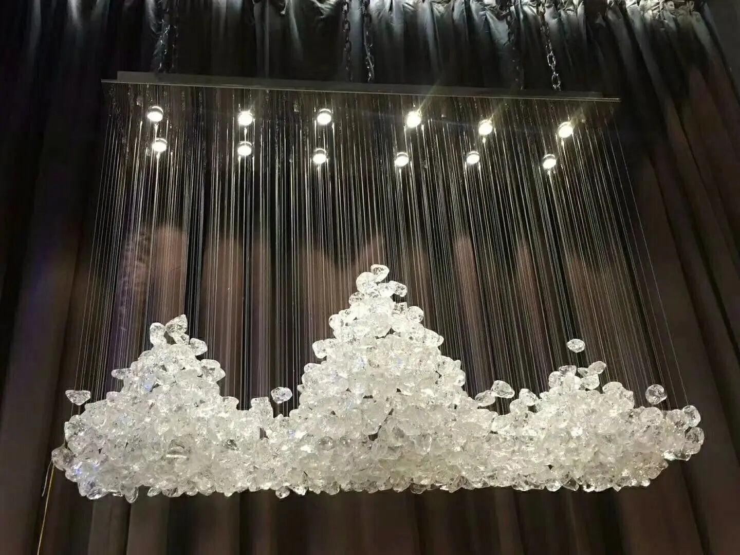 Creative Crystal Stone Pendant Hotel Sales Office Conference Room Sand Table Post-modern Lobby Art Personality Pendant Pendant