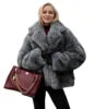 Women's cozy winter jacket by MC The Black Diamonds, showcasing a stylish, warm female coat designed for cold weather.