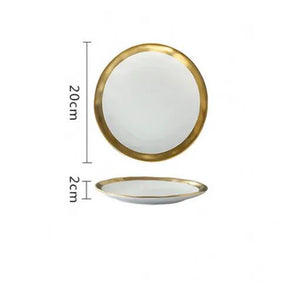assiette blanche de 8 pouces