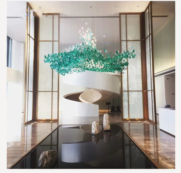 Creative Crystal Stone Pendant Hotel Sales Office Conference Room Sand Table Post-modern Lobby Art Personality Pendant Pendant