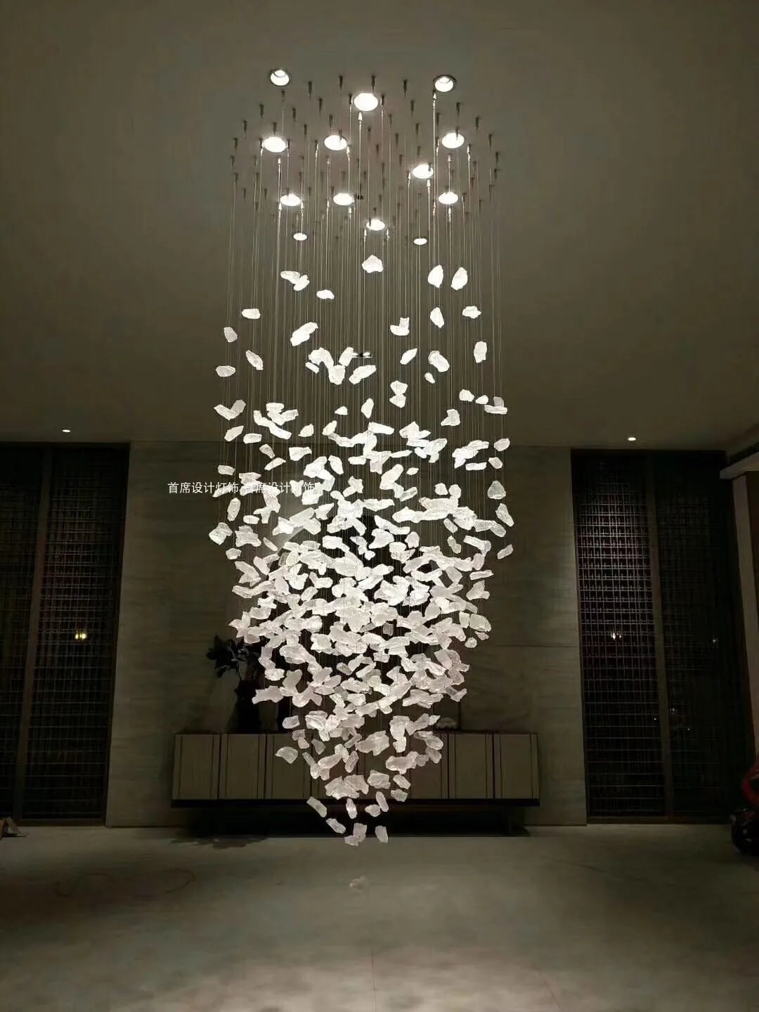 Creative Crystal Stone Pendant Hotel Sales Office Conference Room Sand Table Post-modern Lobby Art Personality Pendant Pendant
