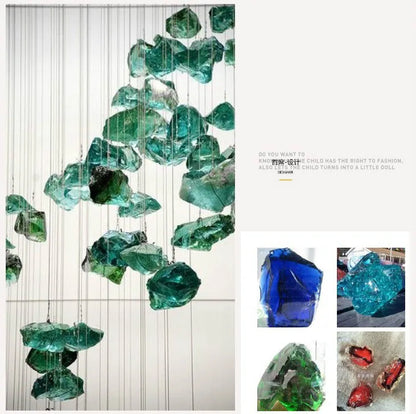 Creative Crystal Stone Pendant Hotel Sales Office Conference Room Sand Table Post-modern Lobby Art Personality Pendant Pendant