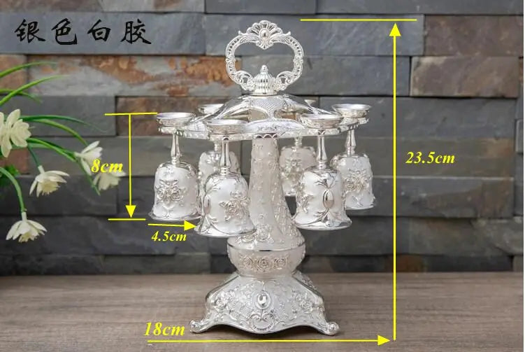 Set of six Europe metal decorative whisky cups in gold and silver by 𝕄𝕔 𝕋𝕙𝕖 𝔹𝕝𝕒𝕔𝕜 𝔻𝕚𝕒𝕞�