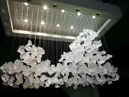 Creative Crystal Stone Pendant Hotel Sales Office Conference Room Sand Table Post-modern Lobby Art Personality Pendant Pendant