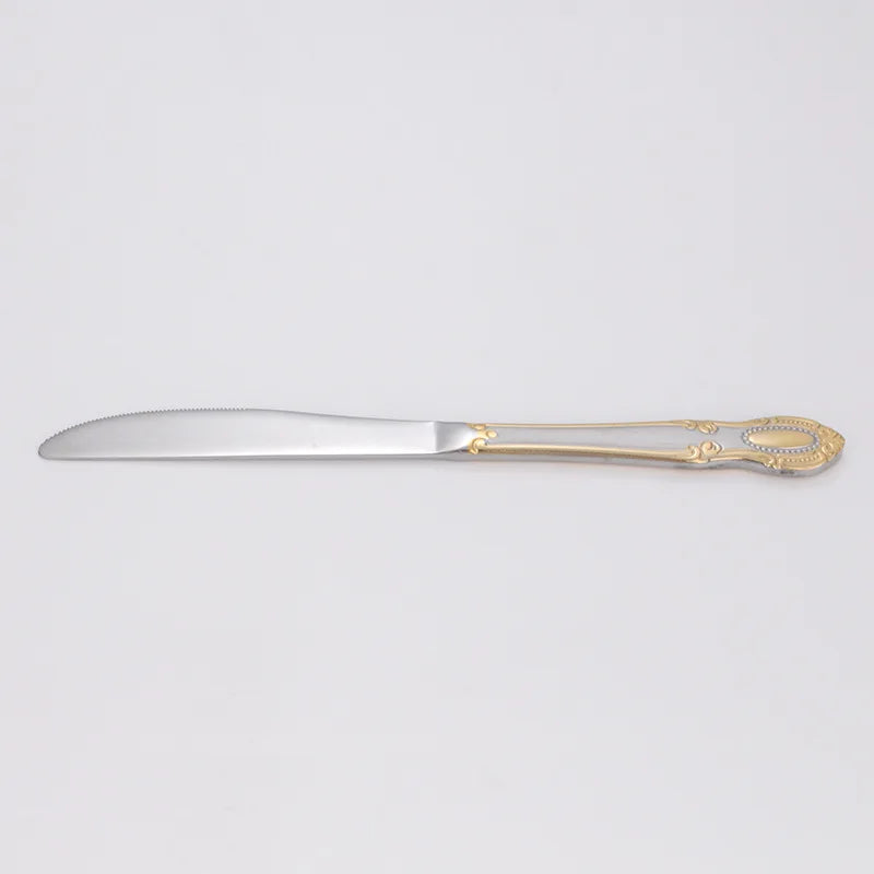 sets of steel knife and fork spoon