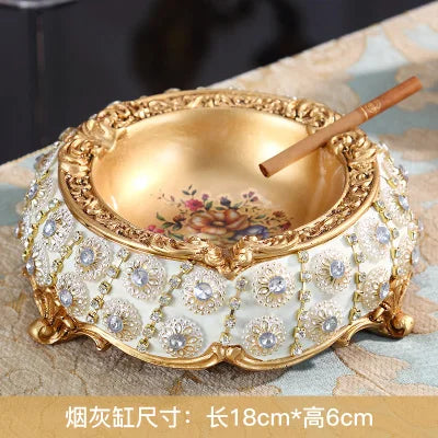 European Resin Diamond Fruit Plate Dried Fruit Candy Dish Tissue Box Ornaments Home Livingroom Table Furnishing Decoration Craft - https://mohammadcollection.com