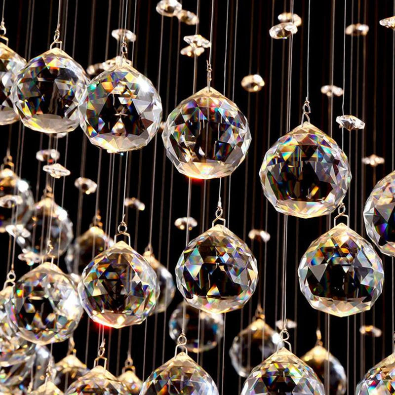 LED Crystal Chandelier Creative home living room bedroom lights dining room lights luxury crystal hanging wire light fixtures