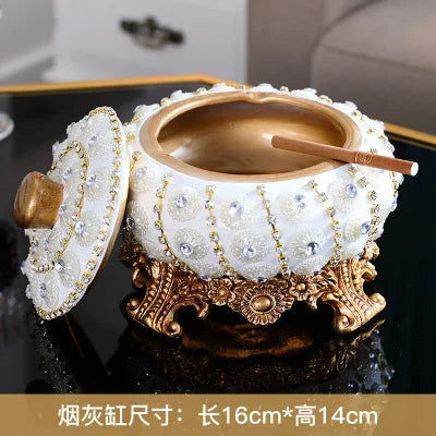 European Resin Diamond Fruit Plate Dried Fruit Candy Dish Tissue Box Ornaments Home Livingroom Table Furnishing Decoration Craft - https://mohammadcollection.com