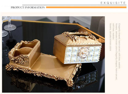 European Resin Diamond Fruit Plate Dried Fruit Candy Dish Tissue Box Ornaments Home Livingroom Table Furnishing Decoration Craft - https://mohammadcollection.com