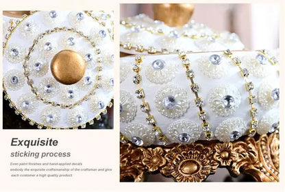 European Resin Diamond Fruit Plate Dried Fruit Candy Dish Tissue Box Ornaments Home Livingroom Table Furnishing Decoration Craft - https://mohammadcollection.com