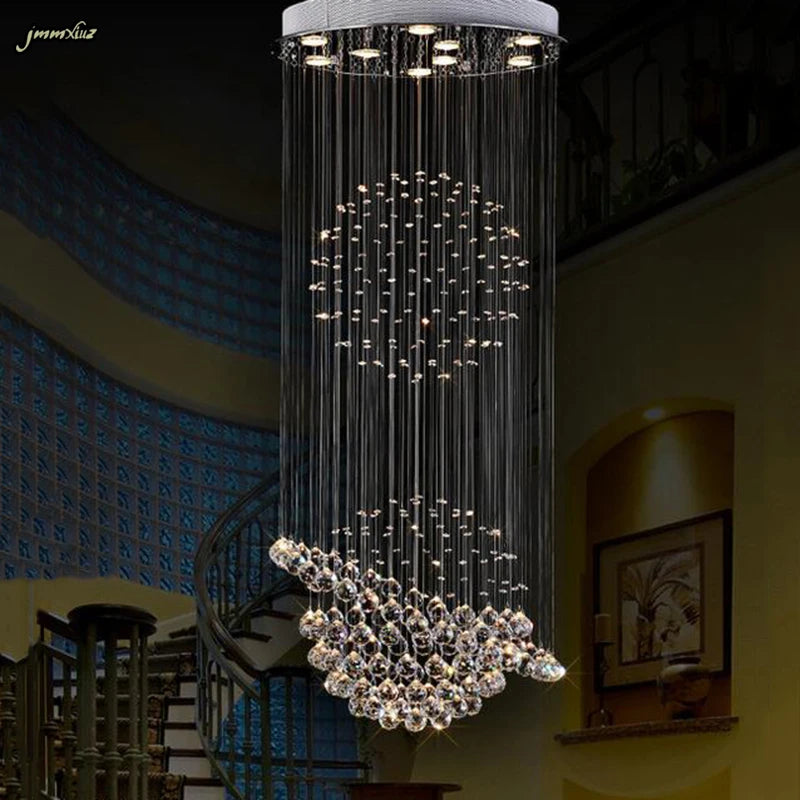 LED Crystal Chandelier Creative home living room bedroom lights dining room lights luxury crystal hanging wire light fixtures