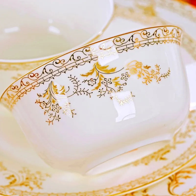 56PCS dinnerware set by 𝕄𝕔 𝕋𝕙𝕖 𝔹𝕝𝕒𝕔𝕜 𝔻𝕚𝕒𝕞𝕠𝕟�