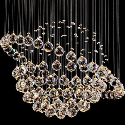 LED Crystal Chandelier Creative home living room bedroom lights dining room lights luxury crystal hanging wire light fixtures