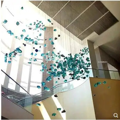 Creative Crystal Stone Pendant Hotel Sales Office Conference Room Sand Table Post-modern Lobby Art Personality Pendant Pendant