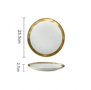 assiette blanche de 10 pouces
