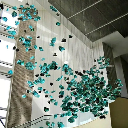 Creative Crystal Stone Pendant Hotel Sales Office Conference Room Sand Table Post-modern Lobby Art Personality Pendant Pendant