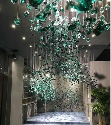 Creative Crystal Stone Pendant Hotel Sales Office Conference Room Sand Table Post-modern Lobby Art Personality Pendant Pendant