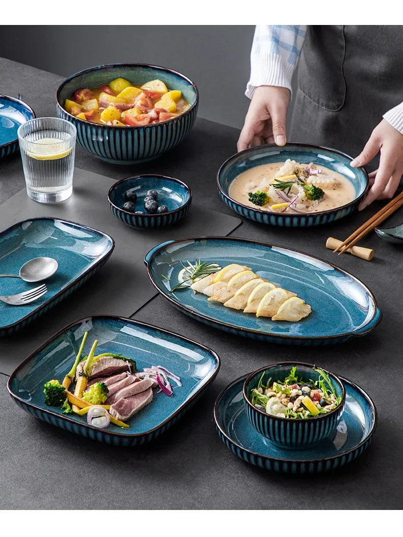 Blue kiln glaze ceramic plate from 𝕄𝕔 𝕋𝕙𝕖 𝔹𝕝𝕒𝕔𝕜 𝔻𝕚𝕒𝕞𝕠𝕟�