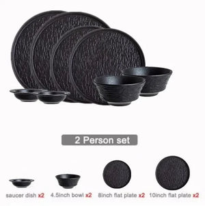 Ensemble noir pour 2 personnes