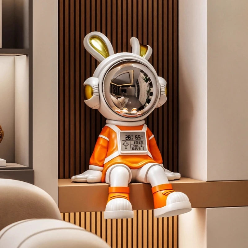 Astronaut Rabbit Sitting Desk Decoration Nordic Luxury Living Room Entrance TV Cabinet Decorative Figurines Housewarming Gift - 𝕄𝕮 𝕋𝕙𝕖 𝔹𝕝𝕒𝕔𝕜 𝔻𝕚𝕒𝕞𝕠𝕟𝕕