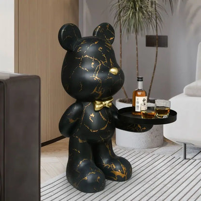Home Decor Creative Doll Bear Floor Ornament Living Room Trend Soft Decoration Welcome Reception Storage Tray Animal Statue Gift - 𝕄𝕮 𝕋𝕙𝕖 𝔹𝕝𝕒𝕔𝕜 𝔻𝕚𝕒𝕞𝕠𝕟𝕕
