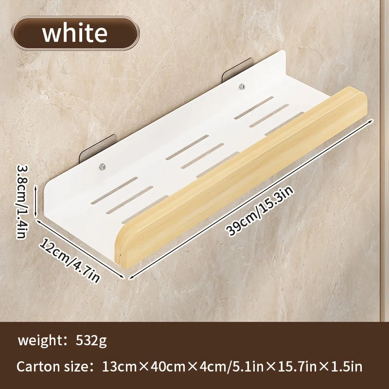 1PC Wall Mounted Shelf No Drilling Bathroom Storage Organizer for Shampoo Home Hotel Use Bathroom Accessories Floating Shelf - https://mohammadcollection.com