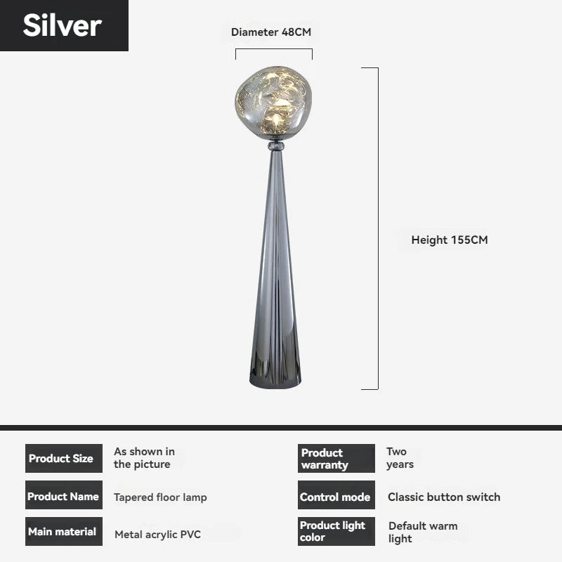 Lava Floor Lamp Black For Living Room Bedroom Post-Modern Corner Floor Lamps With Smoke Gray Shade Standing Lights Table Lamp - https://mohammadcollection.com
