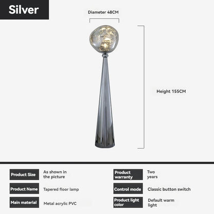 Lava Floor Lamp Black For Living Room Bedroom Post-Modern Corner Floor Lamps With Smoke Gray Shade Standing Lights Table Lamp - https://mohammadcollection.com