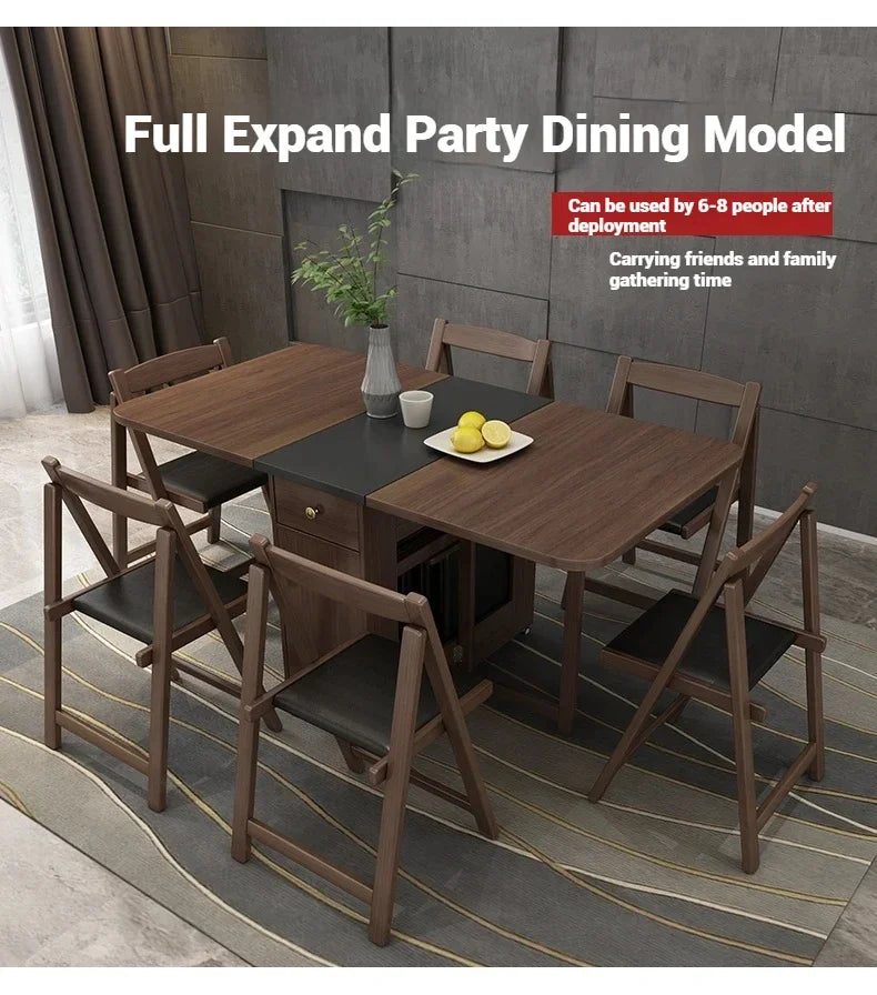 Folding wooden party dining and study table for kids by MC THE BLACK DIAMOND, featuring a sturdy, compact design in natural wood finish.