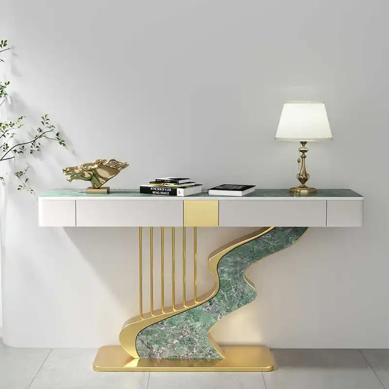 Modern MC THE BLACK DIAMOND midcentury metal console table with sleek design, perfect for entryways and living rooms.