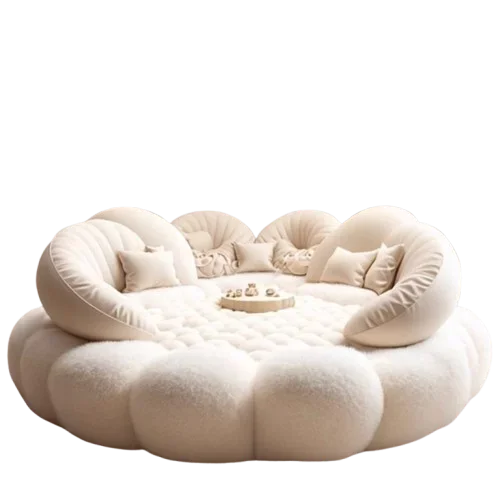 Round Aesthetics Soft Bed Frame European Full Master Bedroom Hotel Create Bed King Size Fashionable Modern Cama Casal Furniture - https://mohammadcollection.com